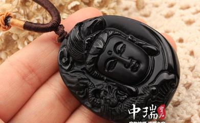 天然黑曜石降龙观音吊坠 佩戴风格与工艺价值的双重解读